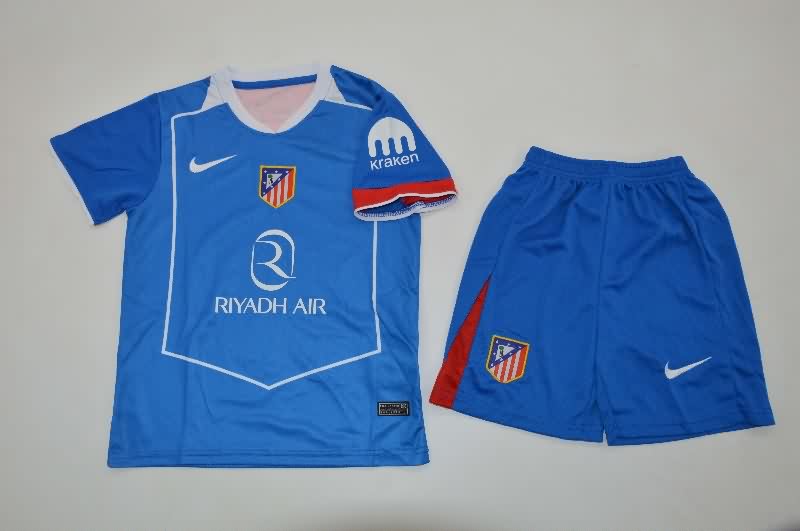 Atletico Madrid 25/26 Kids Third Soccer Jersey And Shorts