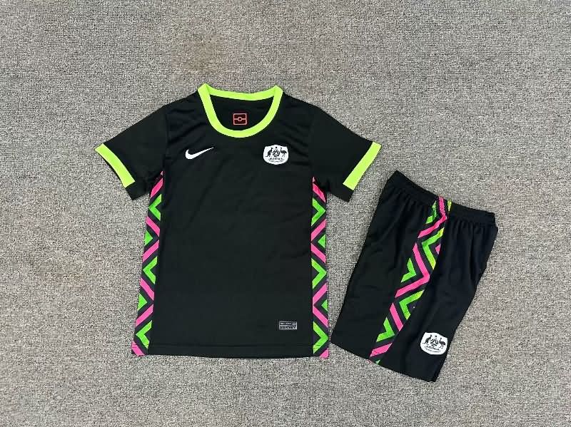 Australia 2025 Kids Away Soccer Jersey And Shorts