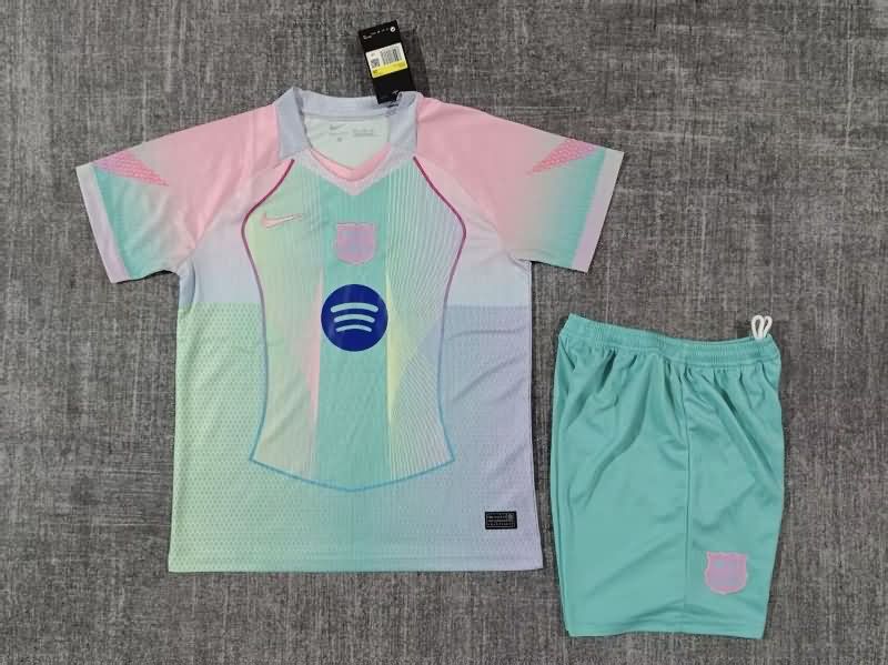 Barcelona 25/26 Kids Training Soccer Jersey And Shorts