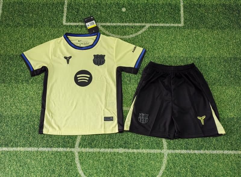 Barcelona 25/26 Kids Yellow Soccer Jersey And Shorts