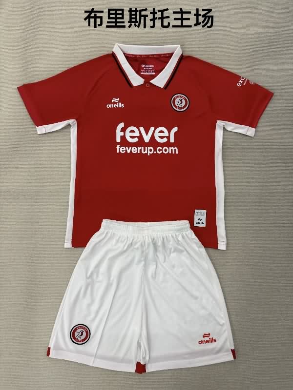 Bristol City 25/26 Kids Home Soccer Jersey And Shorts