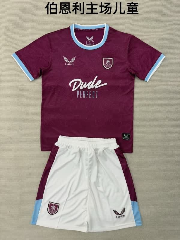 Burnley 25/26 Kids Home Soccer Jersey And Shorts