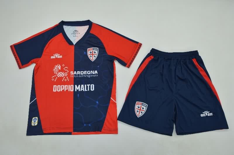 Cagliari 25/26 Kids Home Soccer Jersey And Shorts