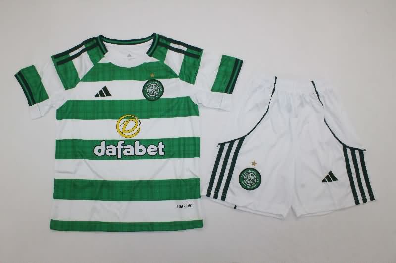 Celtic 25/26 Kids Home Soccer Jersey And Shorts