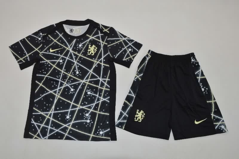 Chelsea 25/26 Kids Training Soccer Jersey And Shorts 02
