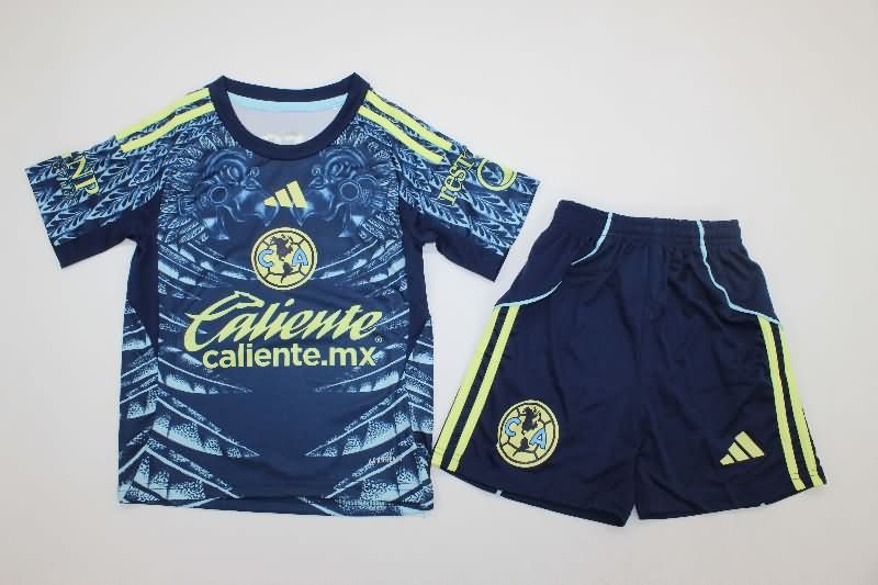 Club America 25/26 Kids Away Soccer Jersey And Shorts