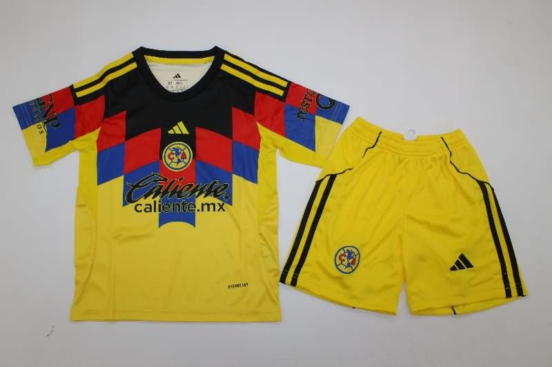 Club America 25/26 Kids Home Soccer Jersey And Shorts