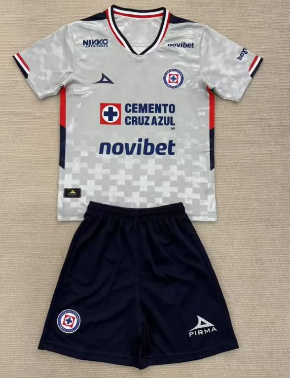 Cruz Azul 25/26 Kids Away Soccer Jersey And Shorts