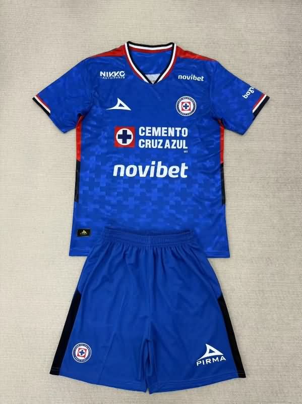 Cruz Azul 25/26 Kids Home Soccer Jersey And Shorts