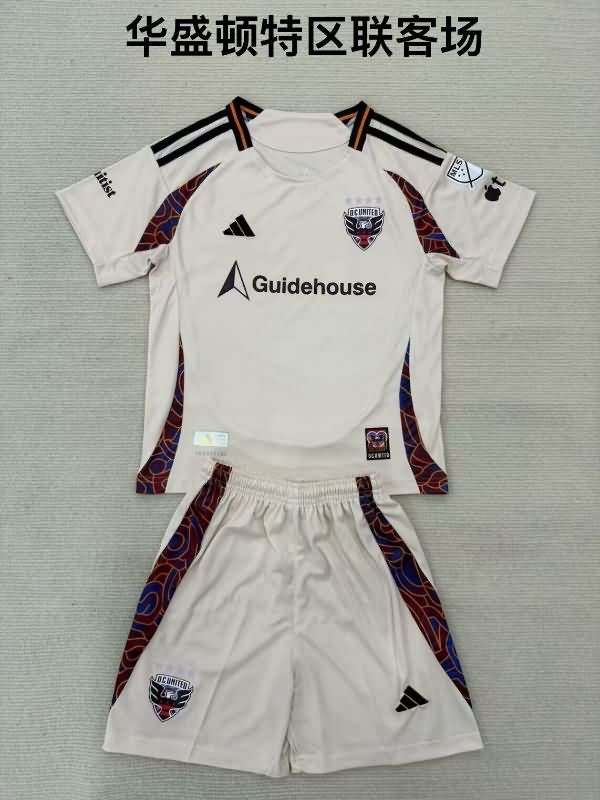 DC United 2025 Kids Away Soccer Jersey And Shorts