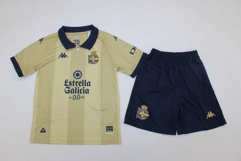 Deportivo La Coruna 25th Kids Anniversary Soccer Jersey And Shorts