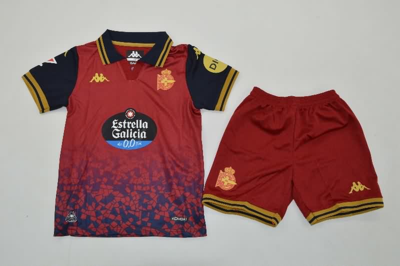 Deportivo La Coruna 25/26 Kids Away Soccer Jersey And Shorts