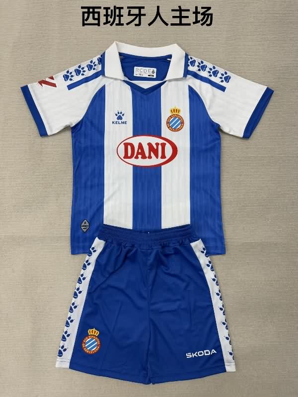 Espanyol 25/26 Kids Home Soccer Jersey And Shorts Espanyol 25/26 Kids Home Soccer Jersey And Shorts