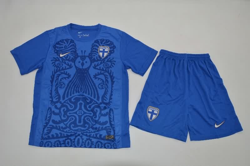 Finland 2025 Kids Home Soccer Jersey And Shorts