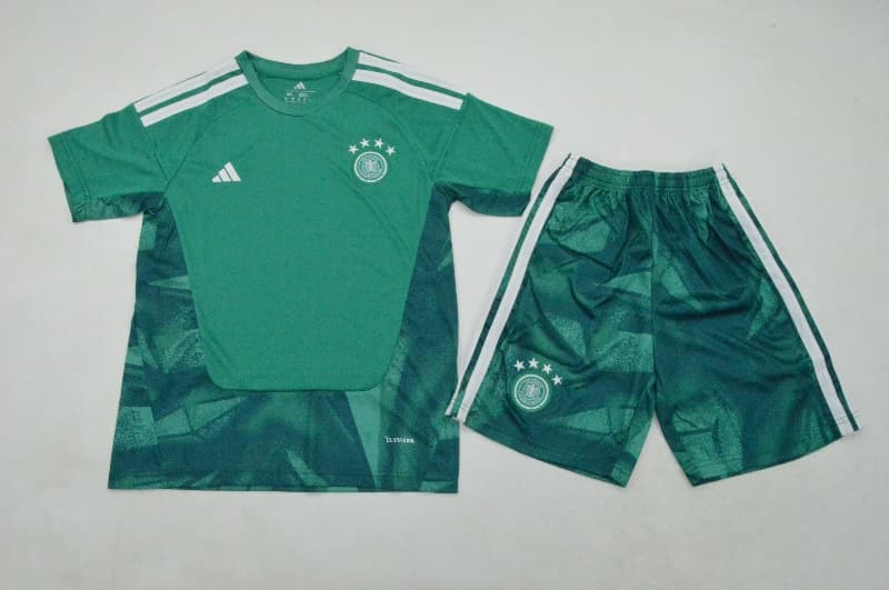 Germany 2026 Kids World Cup Goalkeeper Green Soccer Jersey And Shorts