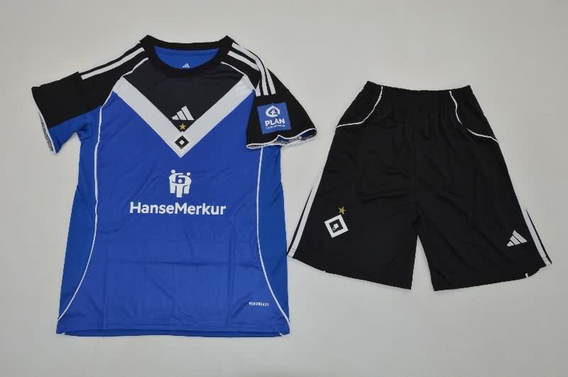 Hamburg 25/26 Kids Away Soccer Jersey And Shorts