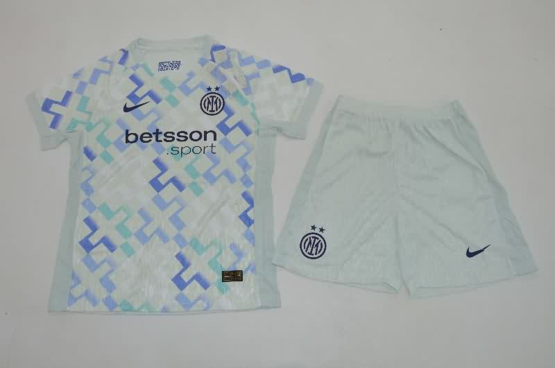 Inter Milan 25/26 Kids Away Soccer Jersey And Shorts (Player)