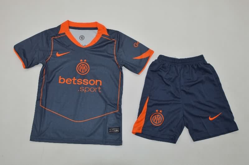 Inter Milan 25/26 Kids Third Soccer Jersey And Shorts