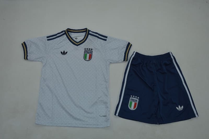 Italy 2026 Kids Away Soccer Jersey And Shorts