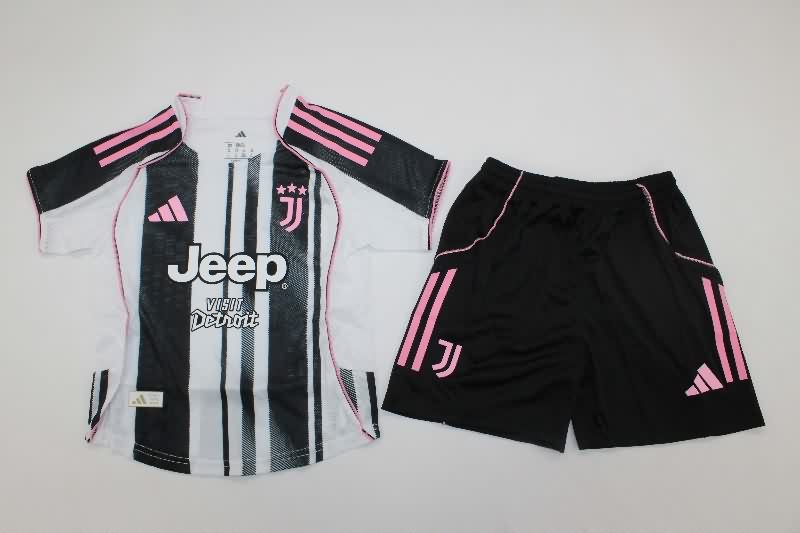 Juventus 25/26 Kids Home Soccer Jersey And Shorts (Player)