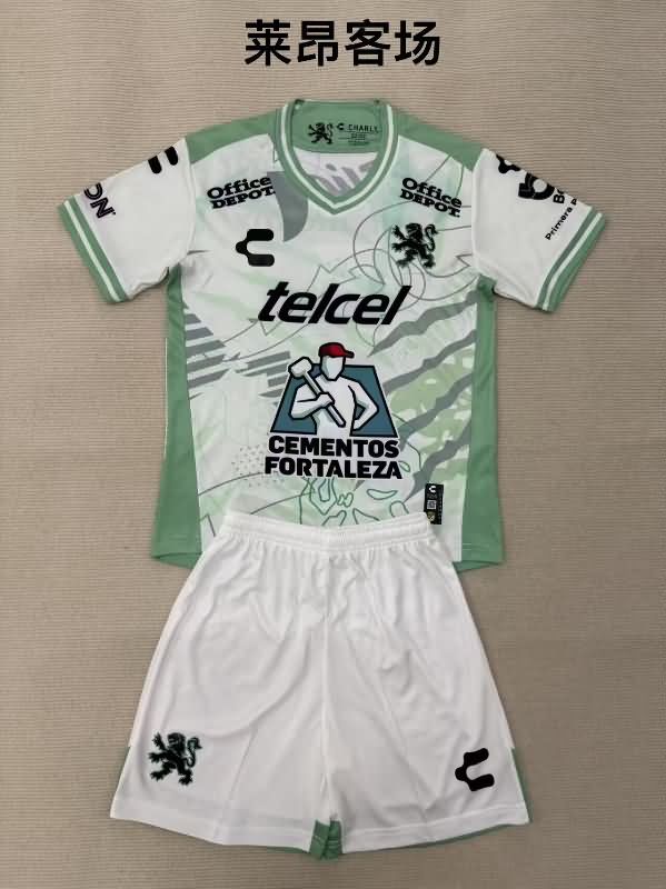 Leon 25/26 Kids Away Soccer Jersey And Shorts