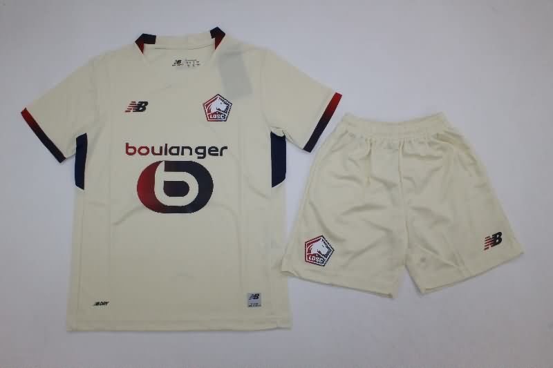 Lille 25/26 Kids Away Soccer Jersey And Shorts