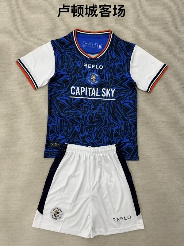 Luton Town 25/26 Kids Away Soccer Jersey And Shorts