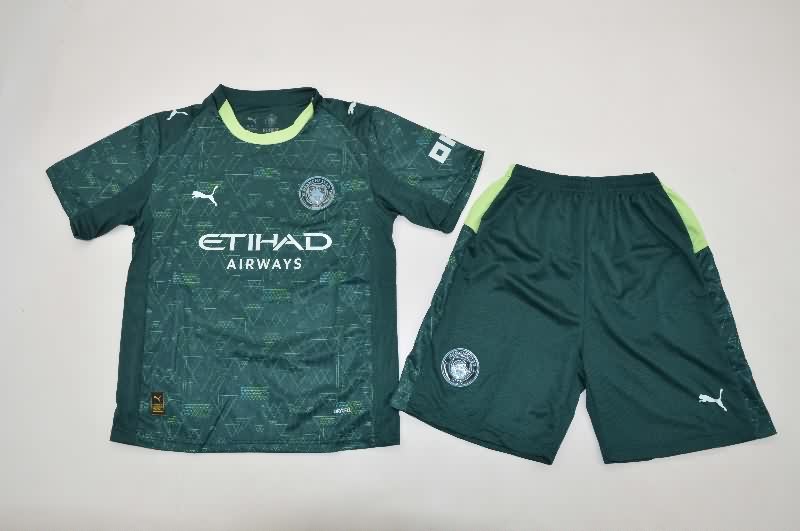 Manchester City 25/26 Kids Fourth Soccer Jersey And Shorts