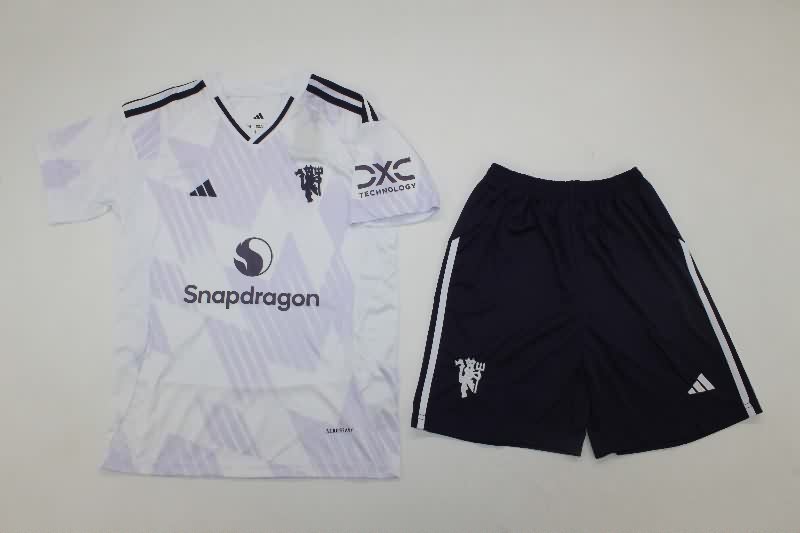 Manchester United 25/26 Kids Away Soccer Jersey And Shorts