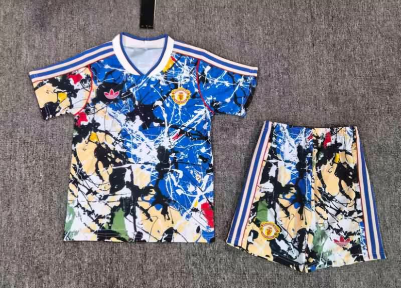 Manchester United 25/26 Kids Special Soccer Jersey And Shorts 03