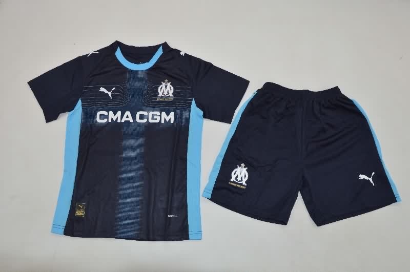 Marseilles 25/26 Kids Away Soccer Jersey And Shorts