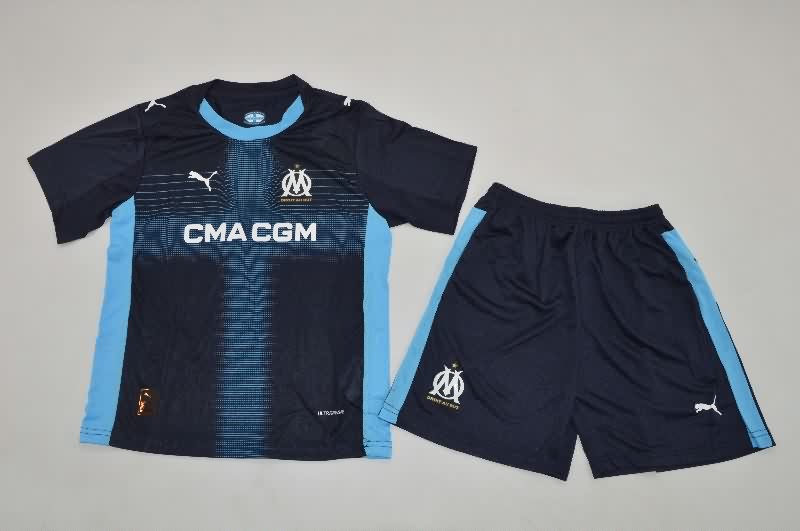 Marseilles 25/26 Kids Away Soccer Jersey And Shorts (Player)
