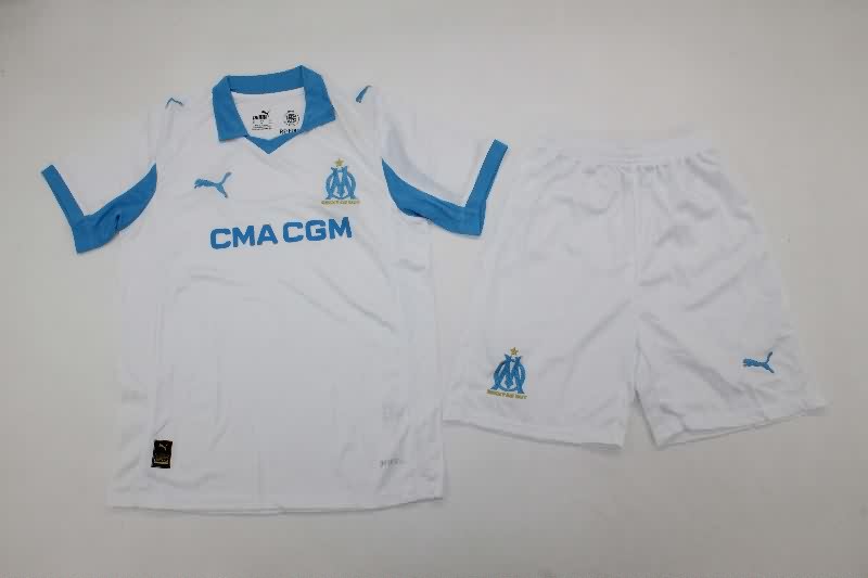 Marseilles 25/26 Kids Home Soccer Jersey And Shorts