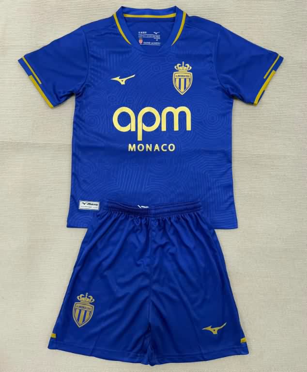 Monaco 25/26 Kids Away Soccer Jersey And Shorts