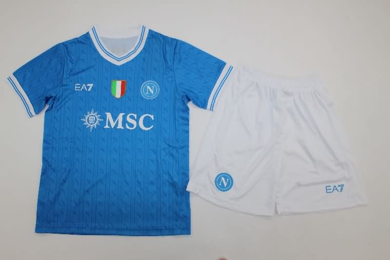 Napoli 25/26 Kids Home Soccer Jersey And Shorts