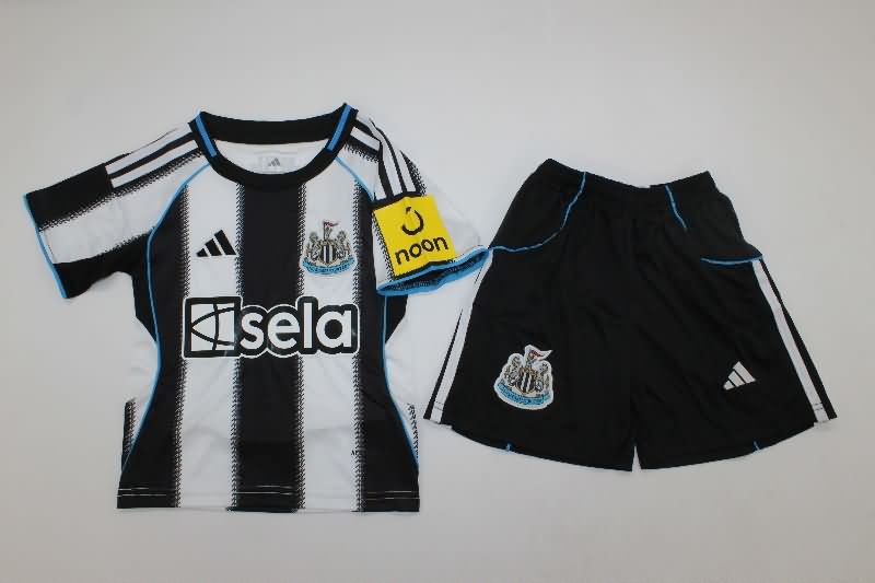 Newcastle United 25/26 Kids Home Soccer Jersey And Shorts