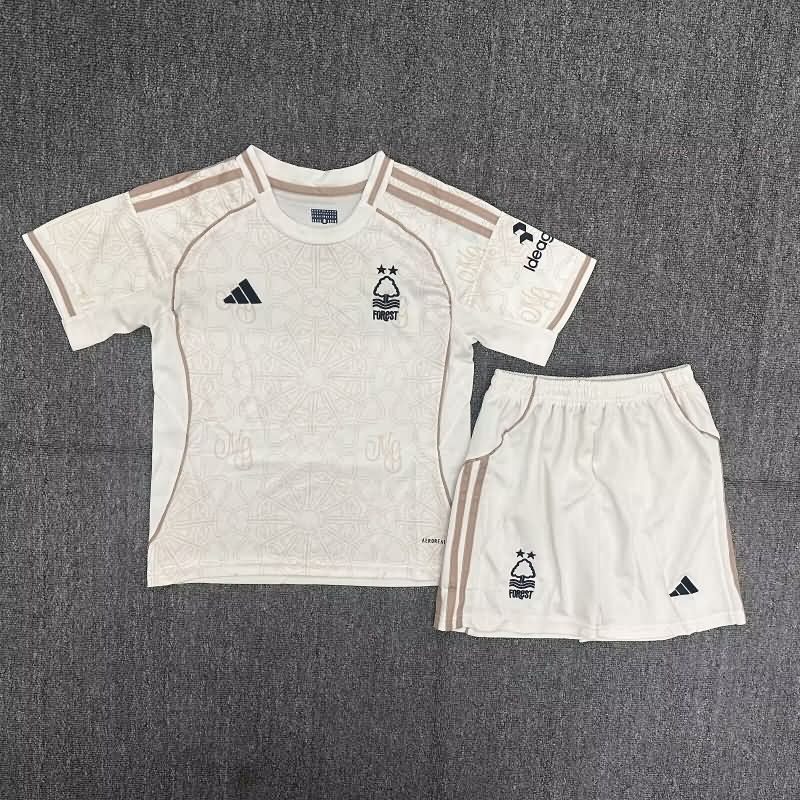 Nottingham Forest 25/26 Kids Away Soccer Jersey And Shorts