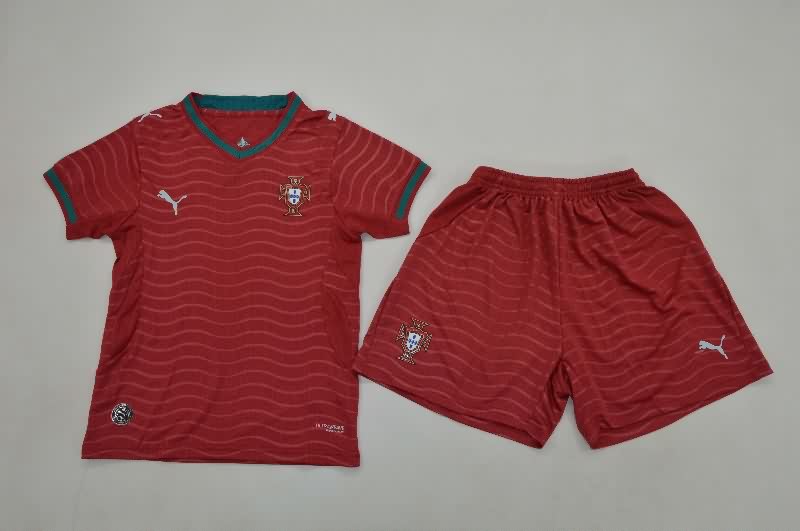 Portugal 2026 Kids World Cup Home Soccer Jersey And Shorts (Player)