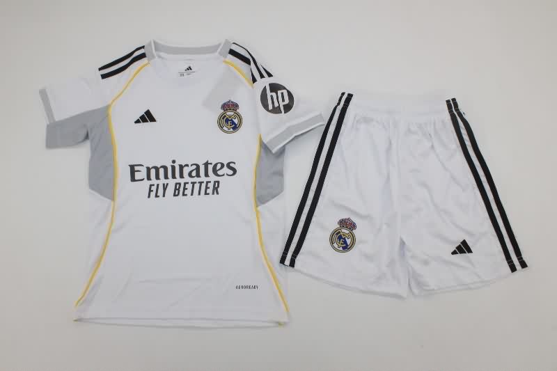 Real Madrid 25/26 Kids Home Soccer Jersey And Shorts