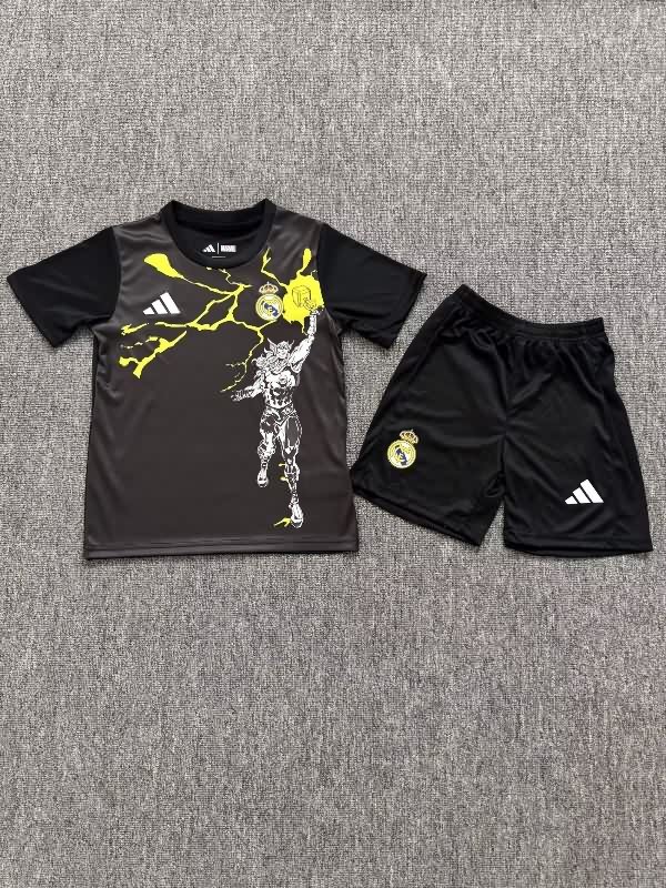 Real Madrid 25/26 Kids Special Soccer Jersey And Shorts 02