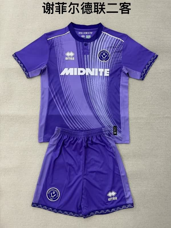 Sheffield United 25/26 Kids Third Soccer Jersey And Shorts