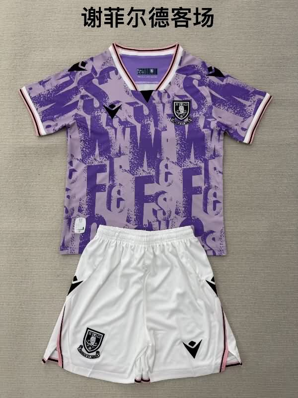 Sheffield Wednesday 25/26 Kids Away Soccer Jersey And Shorts