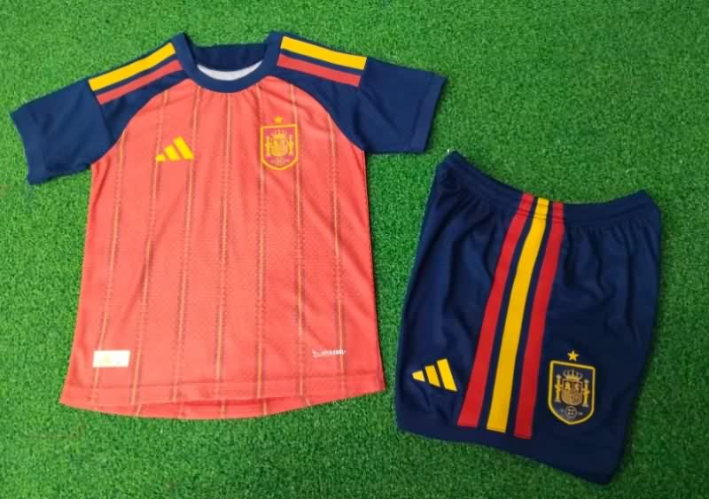 Spain 2026 Kids World Cup Home Soccer Jersey And Shorts (Player) Spain 2026 Kids World Cup Home Soccer Jersey And Shorts (Player)