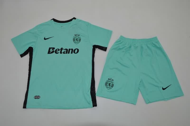 Sporting Lisbon 25/26 Kids Third Soccer Jersey And Shorts