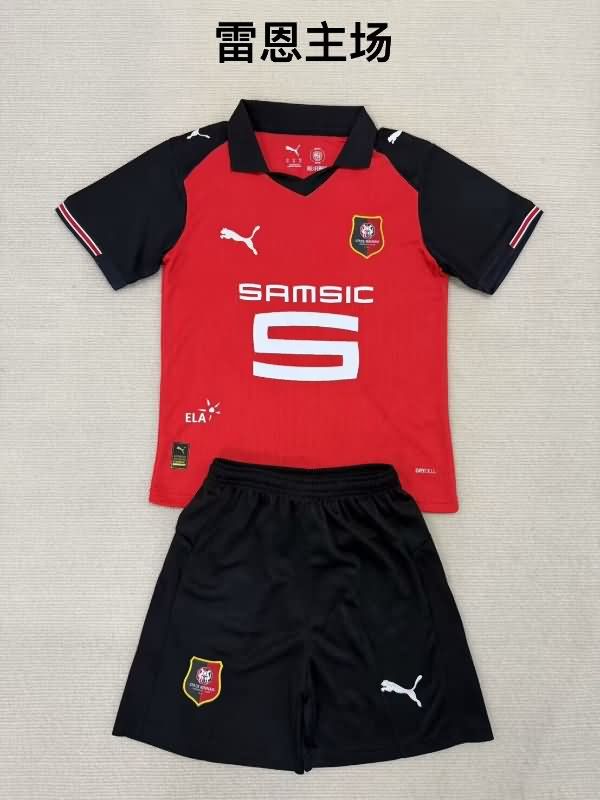Stade Rennais 25/26 Kids Home Soccer Jersey And Shorts