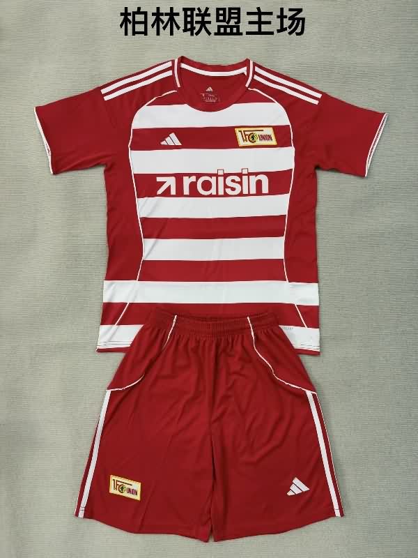 Union Berlin 25/26 Kids Home Soccer Jersey And Shorts Union Berlin 25/26 Kids Home Soccer Jersey And Shorts