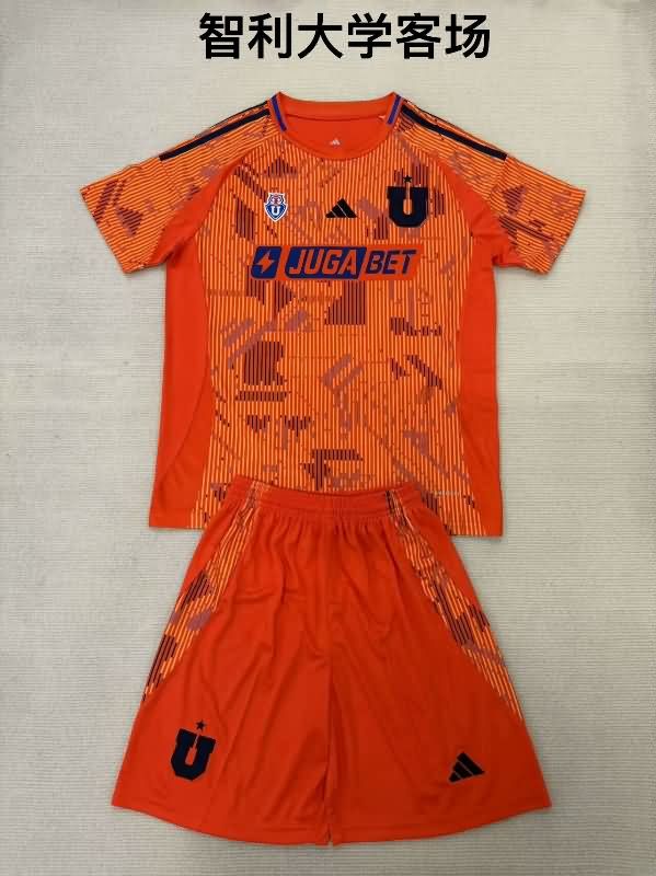 Universidad Chile 2025 Kids Away Soccer Jersey And Shorts