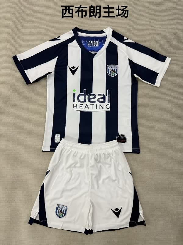 West Bromwich 25/26 Kids Home Soccer Jersey And Shorts