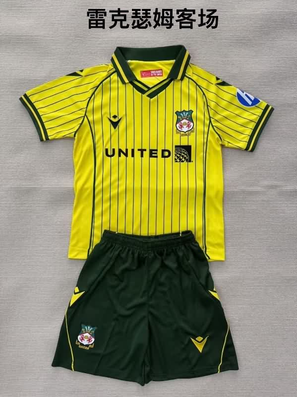 Wrexham 25/26 Kids Away Soccer Jersey And Shorts