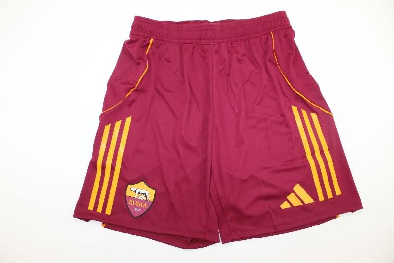 AAA(Thailand) AS Roma 25/26 Home Soccer Shorts (Player)